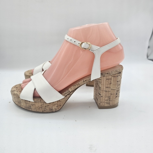 Stuart Weitzman Dayna White Platform Sandals Size 6B - Picture 3 of 12